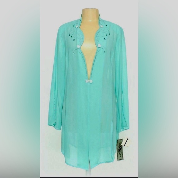 Tally Taylor Dresses & Skirts - Tally Taylor Light Blue Blouse zise 22W Sherlock 100% polyester Linning